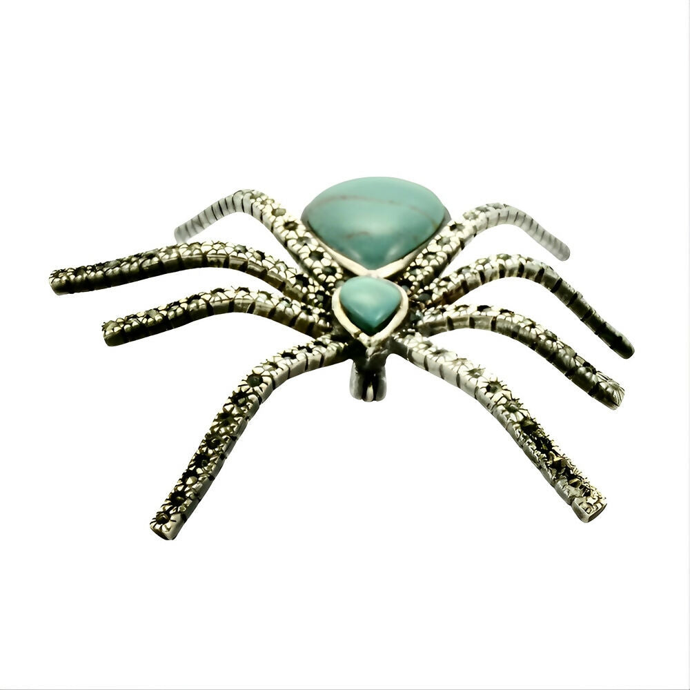 sterling-silver-turquoise-and-marcasite-spider-brooch-5p