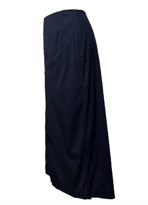 Prada A-Line Navy Maxi Skirt