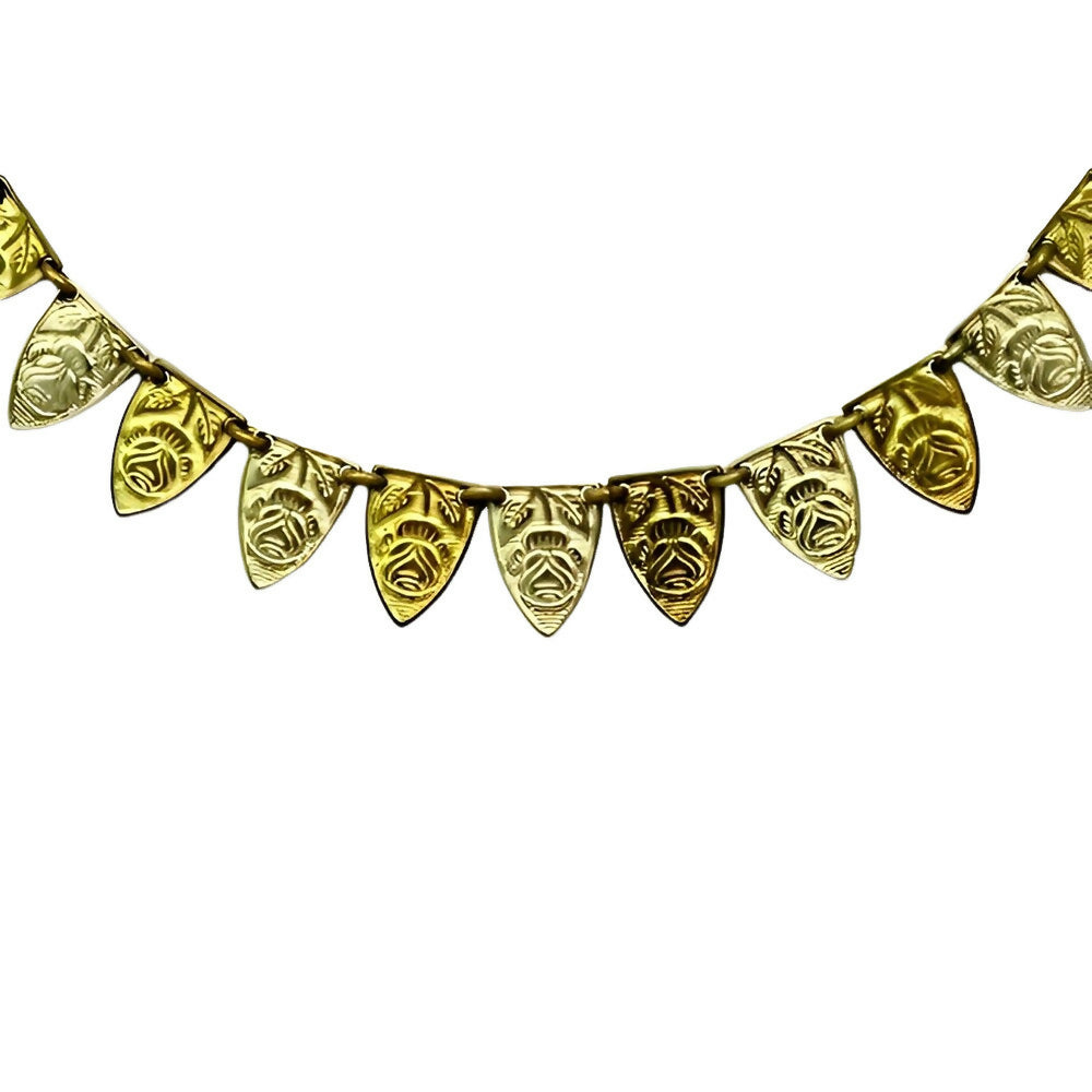 art-deco-gold-tone-and-silver-tone-rose-necklace-2z(1)