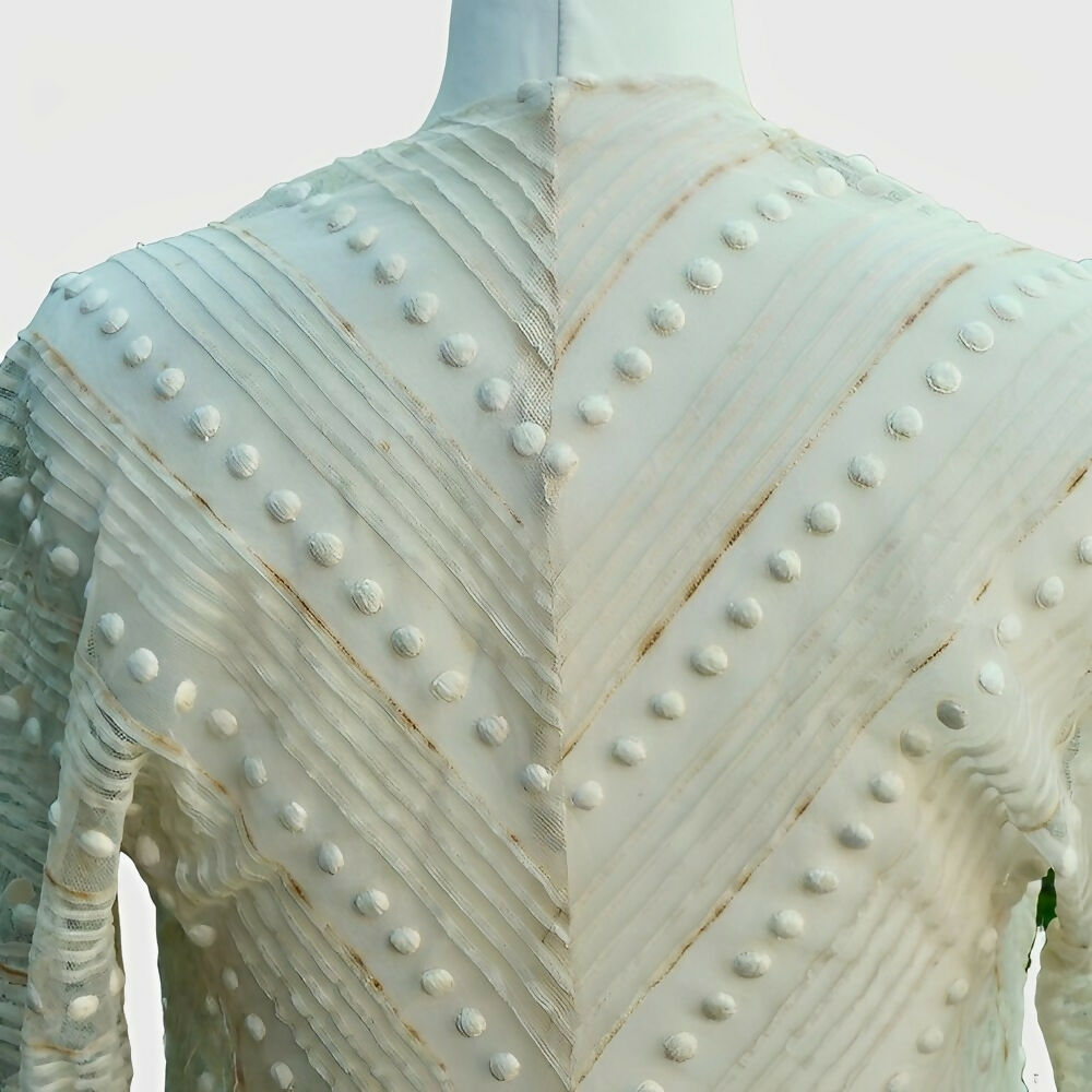 antique-cream-net-lace-jacket-with-pleated-and-fabric-circle-design-4p