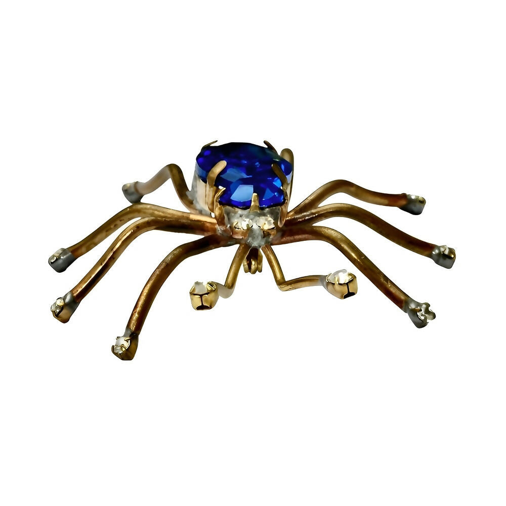 gold-tone-blue-and-clear-rhinestone-spider-brooch-3p