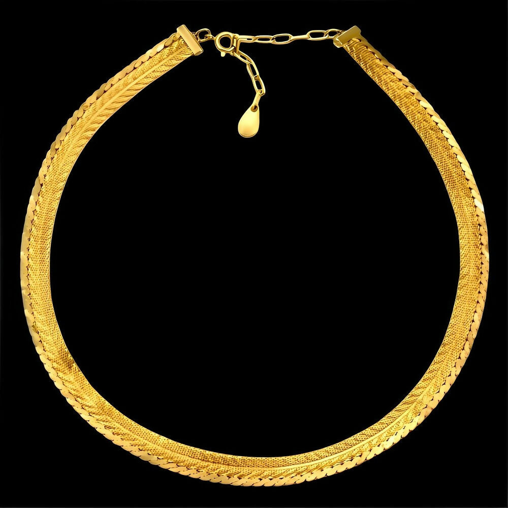 gold-plated-chevron-mesh-and-shiny-serpentine-collar-necklace-circa-1980s-9p