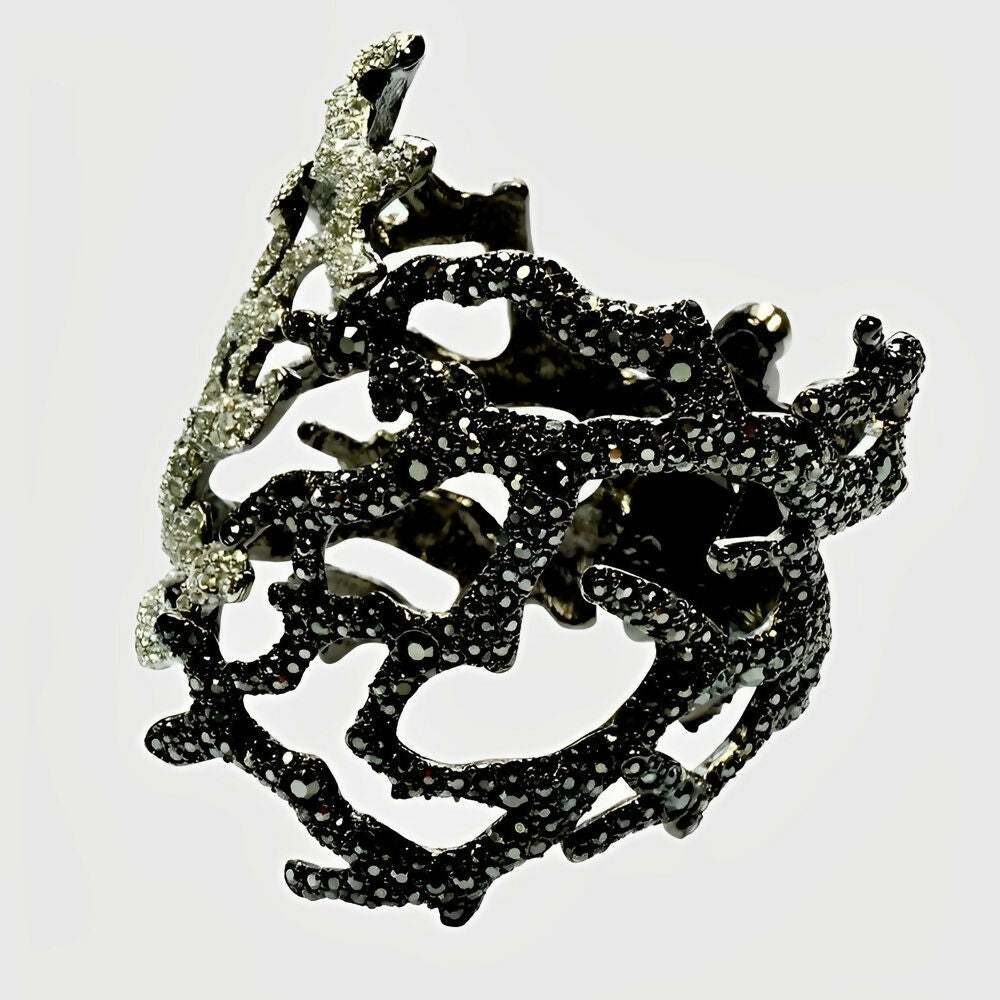 kenneth-lane-dark-grey-and-clear-crystal-bracelet-in-a-coral-branch-design-3p