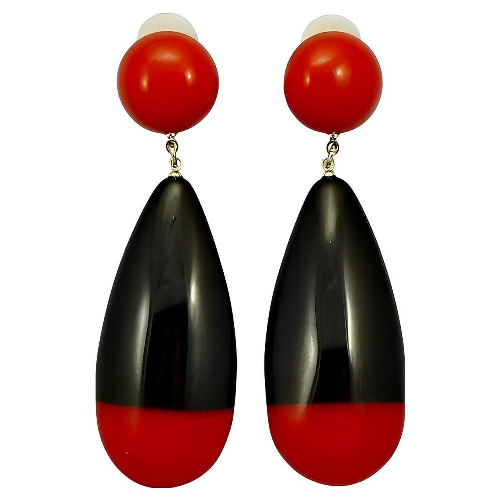 marion-godart-red-and-black-drop-clip-on-shiny-plastic-statement-earrings-1z