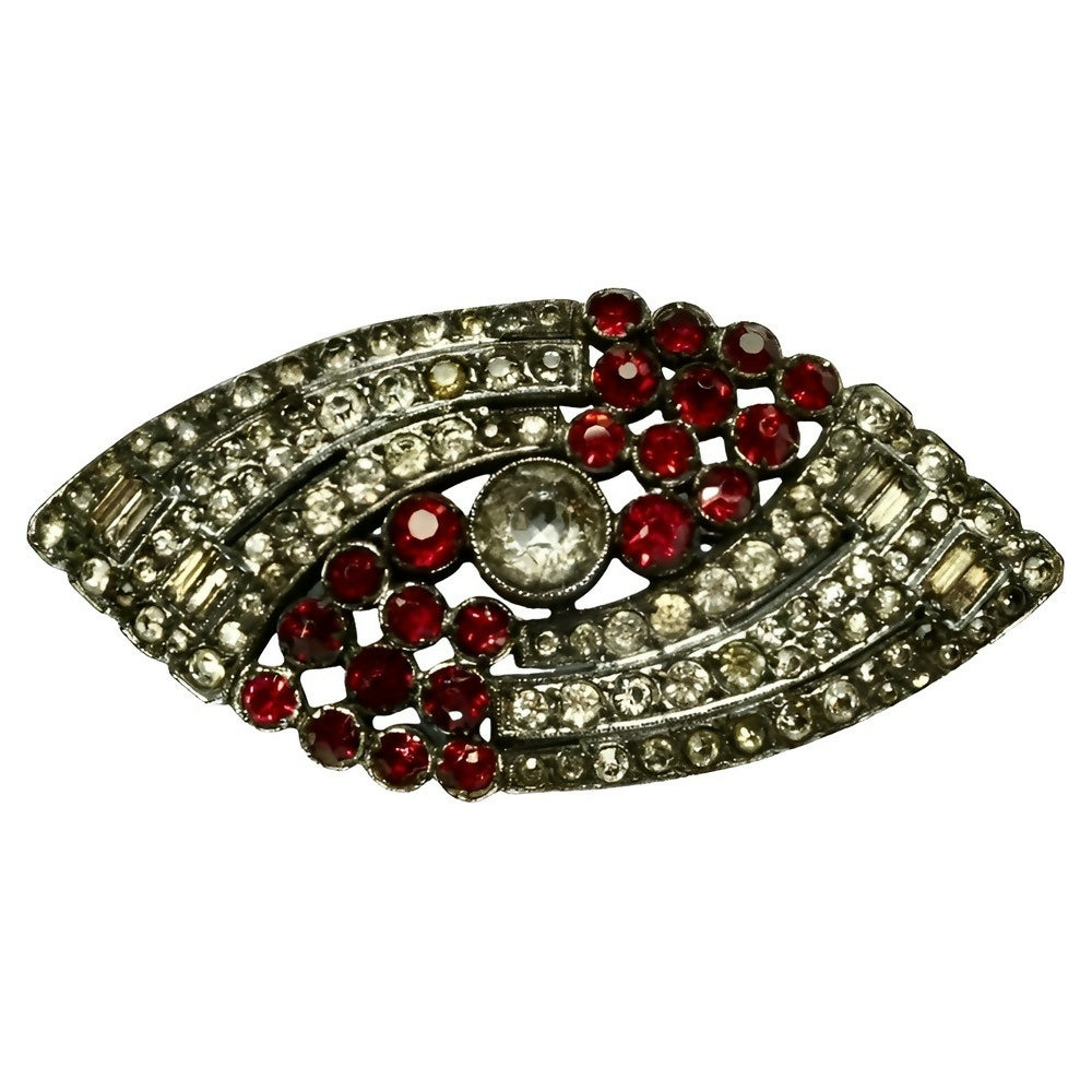 silver-plated-brooch-with-baguette-and-round-red-and-clear-rhinestones-1p