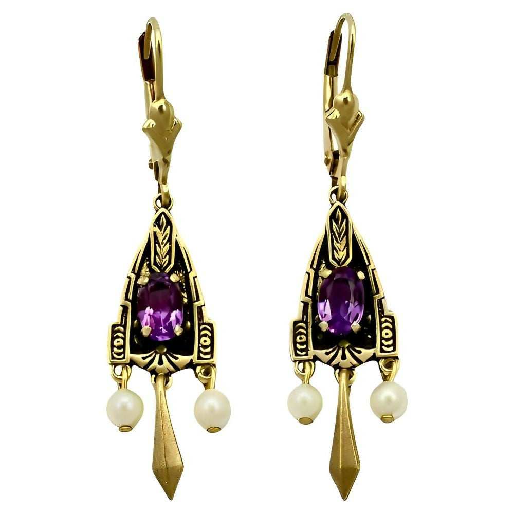 jjt-14k-gold-cultured-pearl-and-purple-stone-leverback-earrings-1z