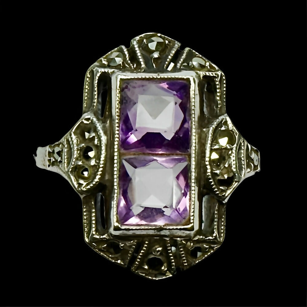 art-deco-935-silver-marcasite-and-faux-amethyst-ring-circa-1930s-7p