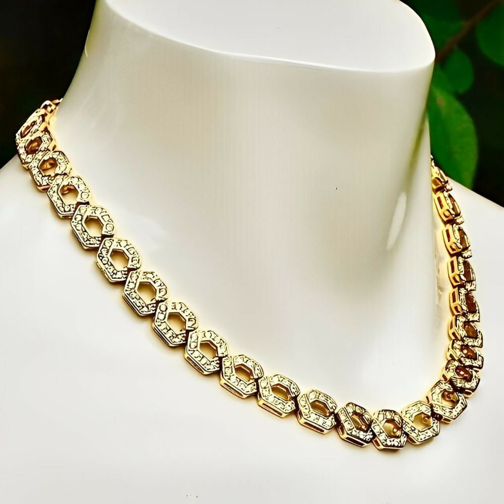 ms-gold-plated-hexagon-link-necklace-with-multiple-clear-crystals-2z