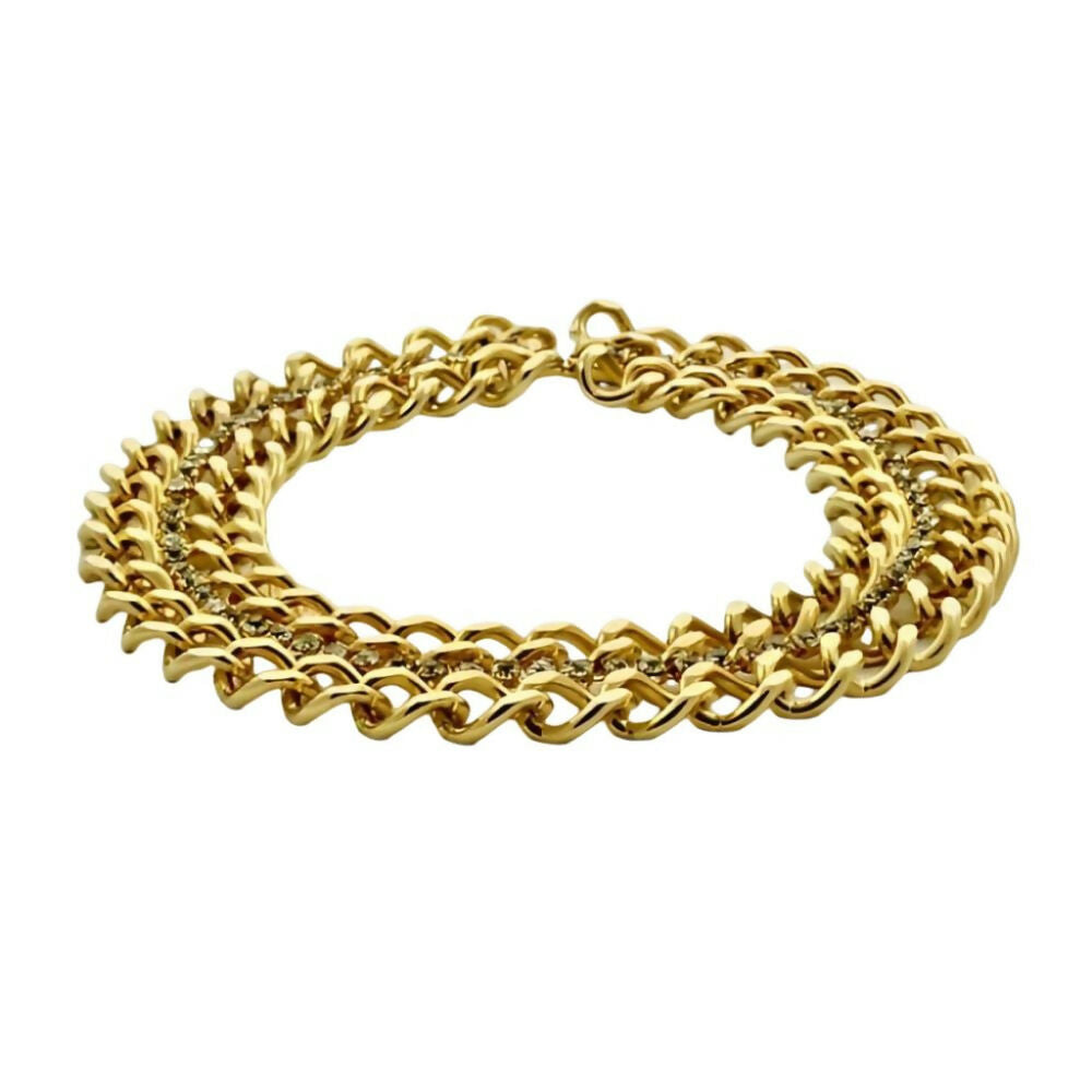 Gold-Plated-Curb-Link-Chain-Collar-Necklace-with-Rhinestones-circa-1980s-rc-6zs