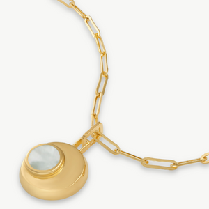 CRESSIDA MOON NECKLACE 18K GOLD PLATED