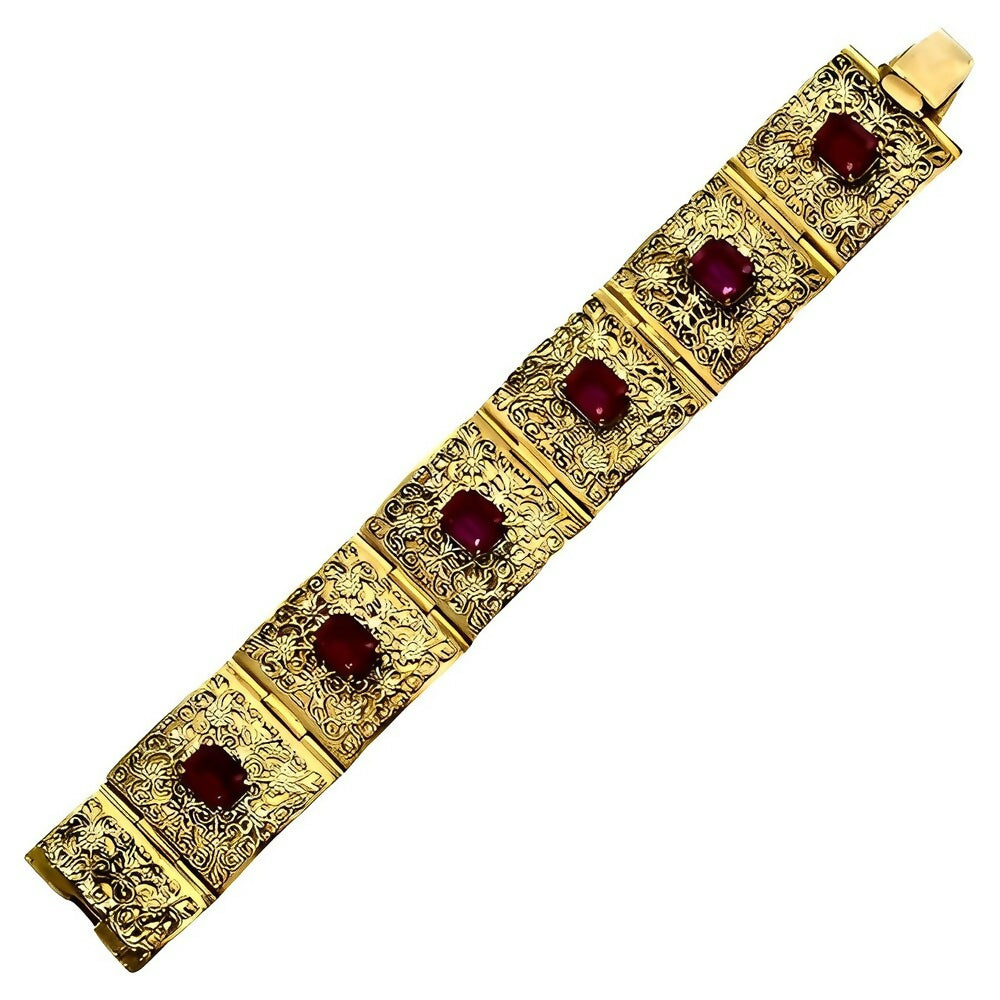 italian-giuliano-fratti-gm-gold-plated-filigree-bracelet-with-mauve-glass-stones-1z