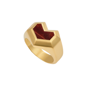 DARYL HEART RING 18K GOLD PLATED
