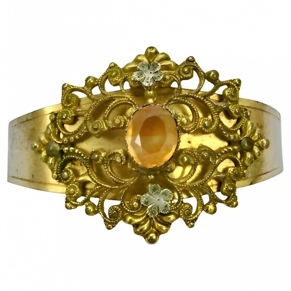 art-deco-gold-plated-filigree-and-amber-paste-stone-bangle-bracelet-circa-1930s-1zo